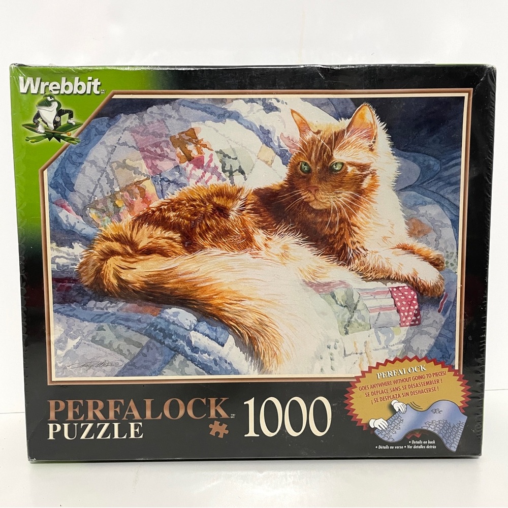 Wrebbit Perfalock “Fluffy on Quilt” 1000 pc Puzzle